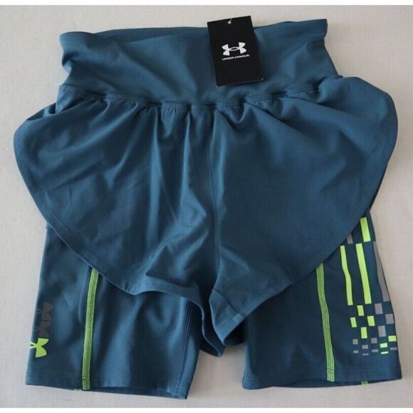 Under Armour 1376762 414 Women Sz XS Blue UA Run Anywhere Reflective Shorts $65 - Picture 1 of 11